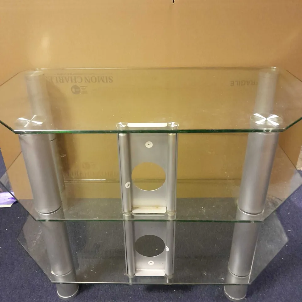 GLASS 3-TIERED TV STAND - COLLECTION ONLY