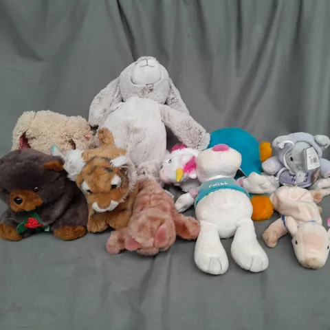 BOX OF ASSORTED PLUSH SOFT TEDDIES