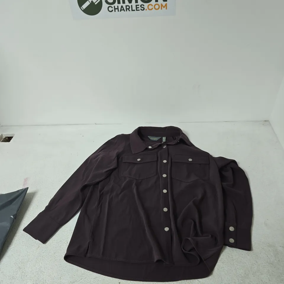 RALPH LAUREN SHIRT JACKET – DARK BROWN, UK 12 (US 10) – MADE IN CHINA