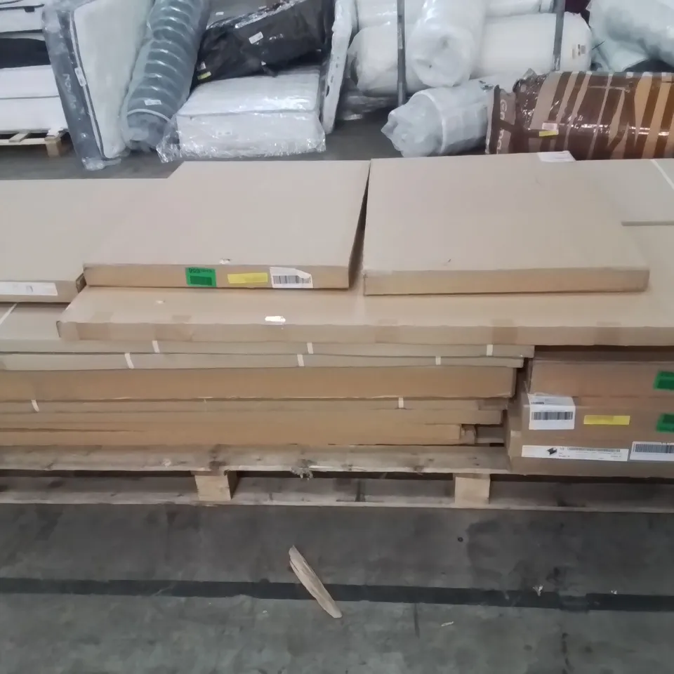 PALLET CONTAINING VARIOUS ASSORTED INCOMPLETE FURNITURE PARTS AND OTHER HOUSEHOLD ITEMS