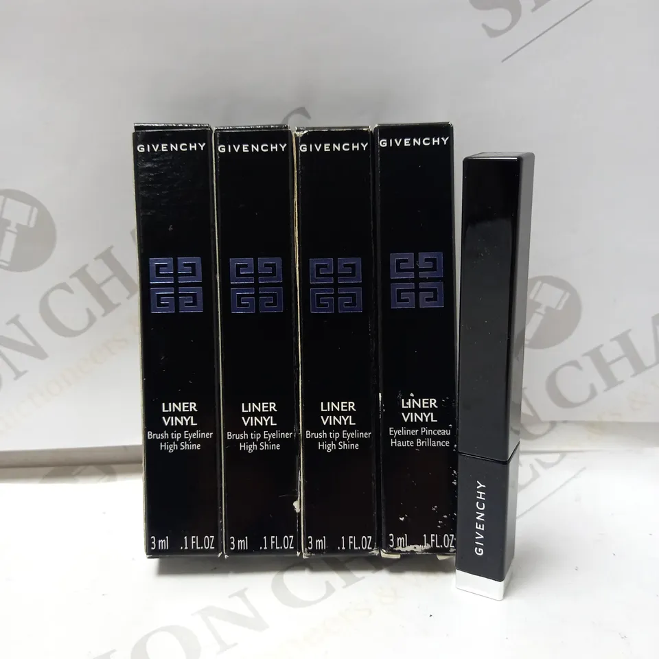 LOT OF 4 GIVENCHY LINER VINYL BRUSH TIP EYELINER - 3 HEROIC SILVER