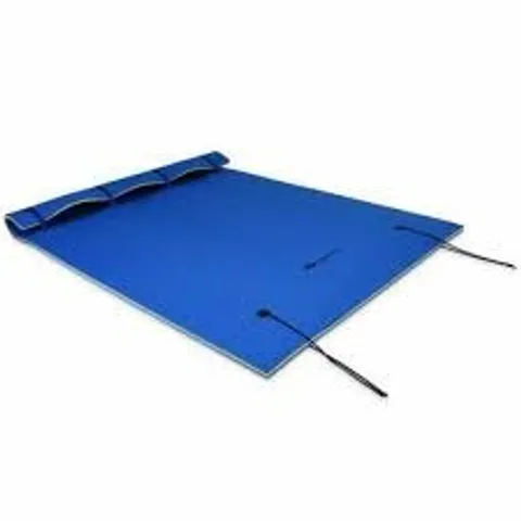 BOXED COSTWAY 3 LAYER FLOATING WATER PAD FOAM MAT WATER RECREATION RELAXING TEAR-RESISTANT 9' X 6' - BLUE