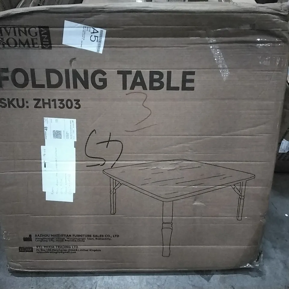 BOXED LIVING AND HOME FOLDING TABLE 