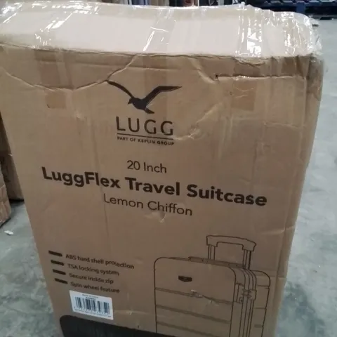 BOXED LUGG 20INCH LUGGFLEX TRAVEL SUITCASE LEMON CHIFFON 
