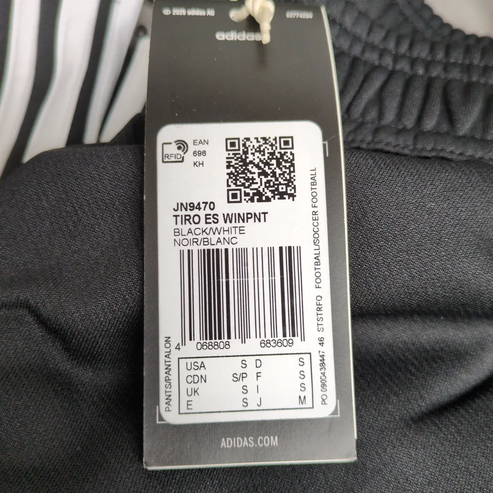 ADIDAS TIRO WINDPANT TRAINING PANTS – BLACK/WHITE, MEN'S UK S