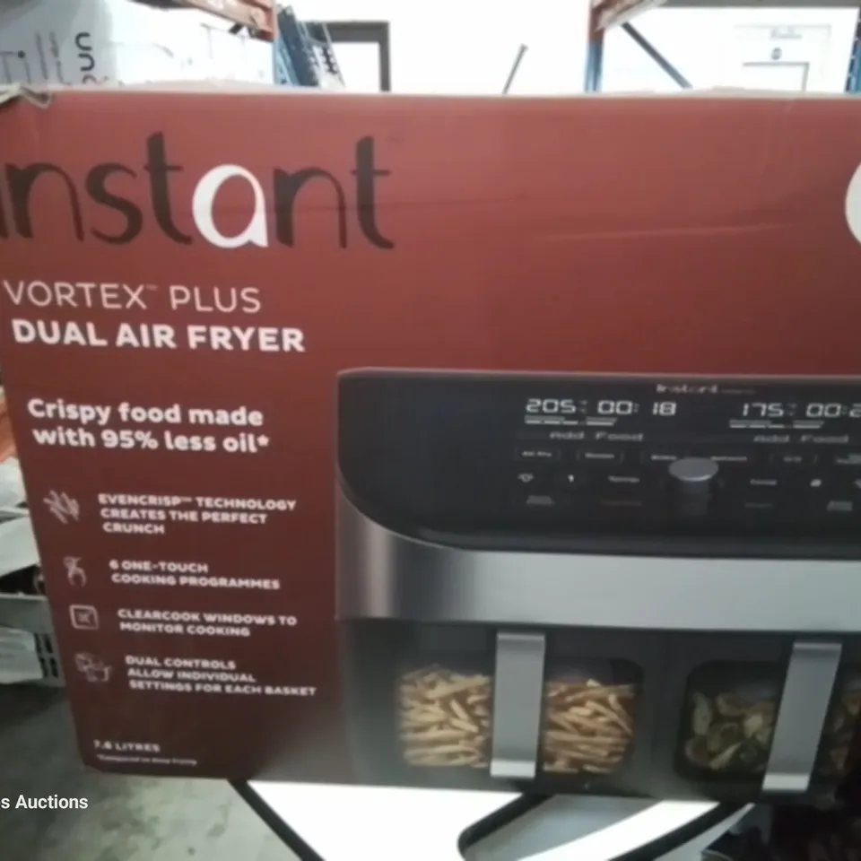 BOXED INSTANT VORTEX PLUS 8 IN 1 DUAL AIR FRYER