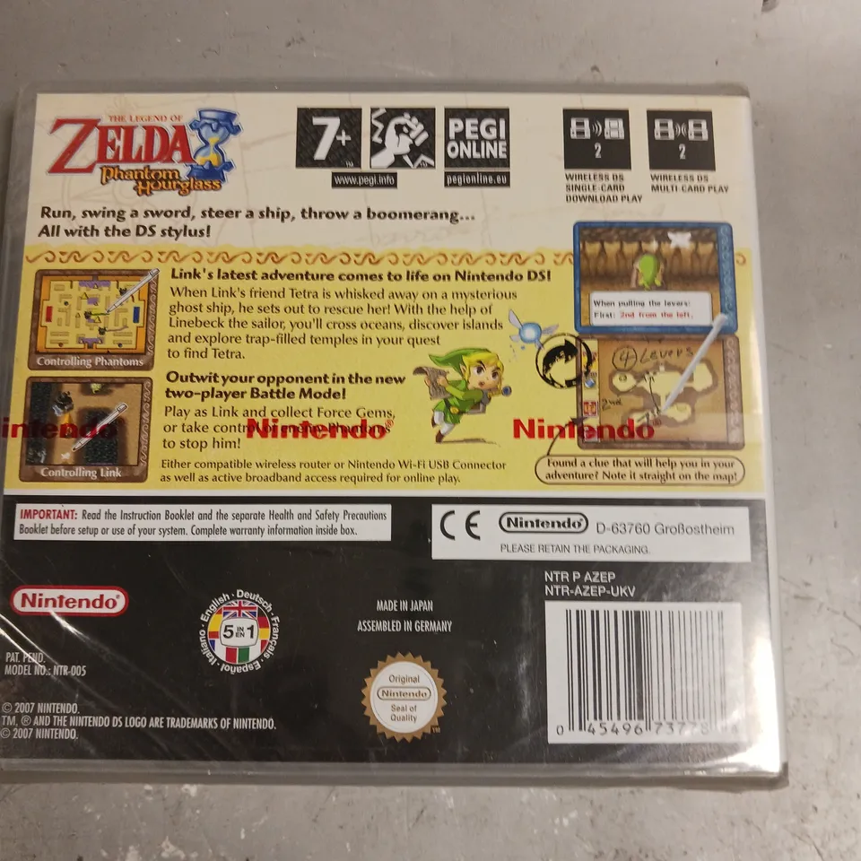 BOXED SEALED ZELDA PHANTOM HOURGLASS FOR NINTENDO DS 