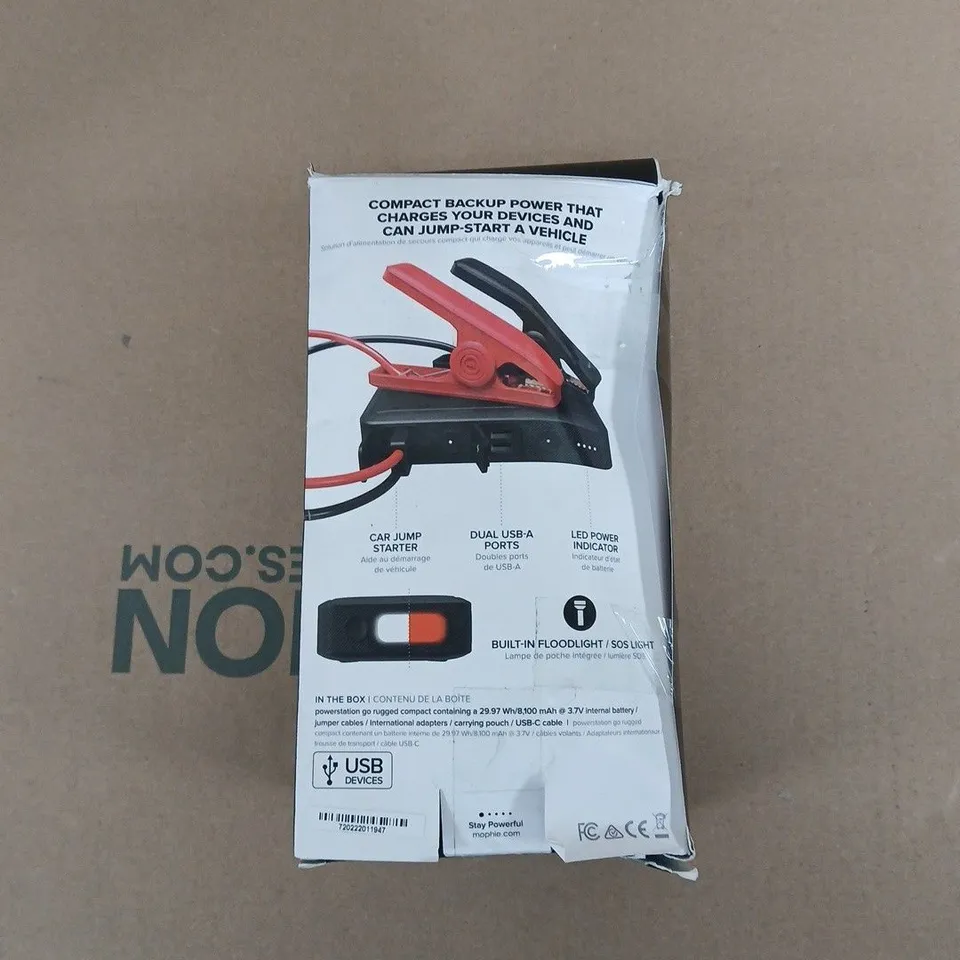 MOPHIE POWERSTATION GO RUGGED COMPACT PORTABLE BATTERY PACK (CAR JUMP STARTER)