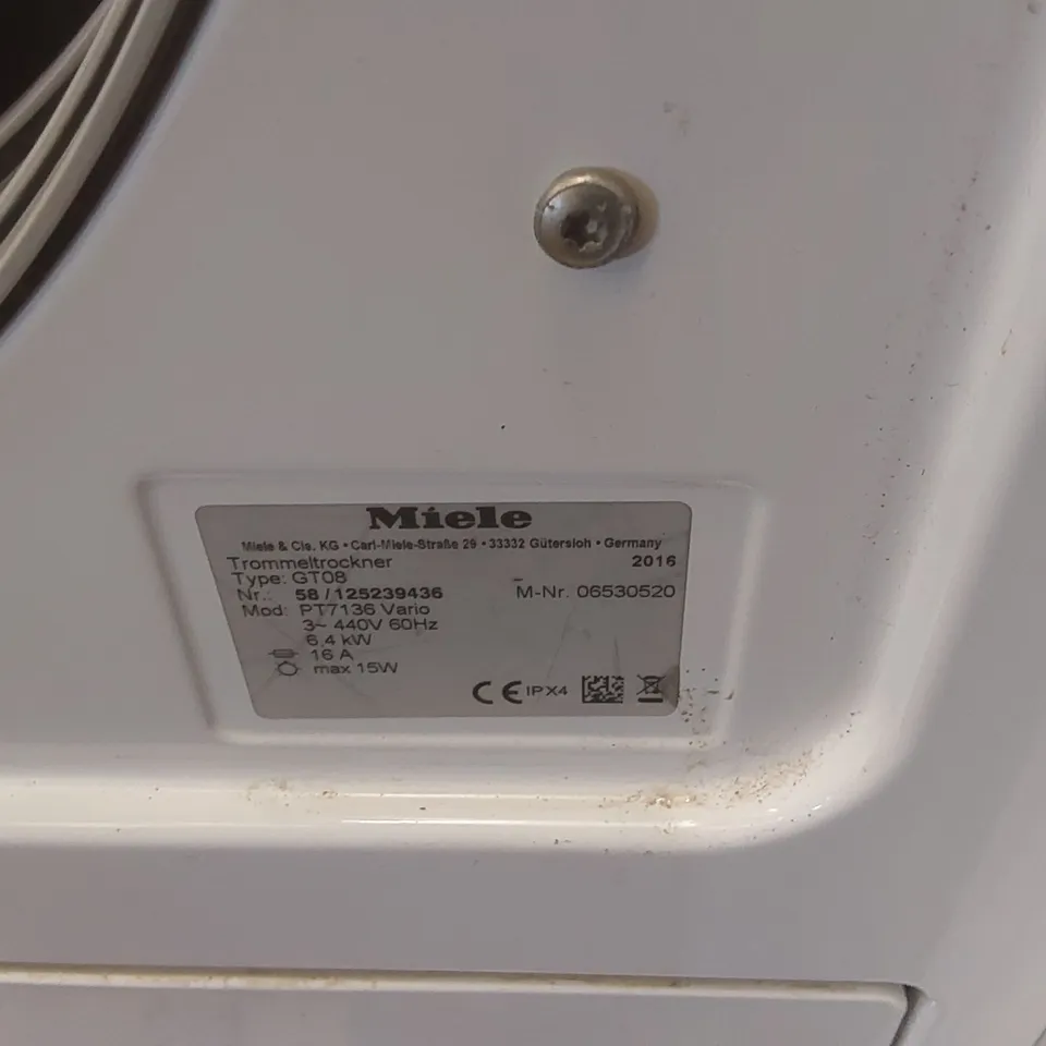 MIELE PROFESSIONAL PT 7136 VARIO TUMBLE DRYER - 400V -W 600 X D 700 X H 850MM