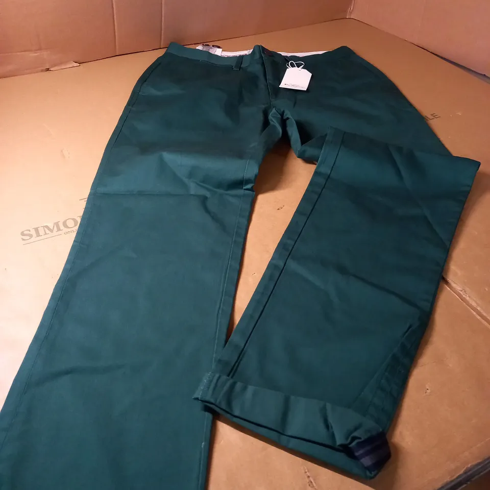BEN SHERMAN SLIM FIT TROUSERS - GREEN SIZE 31R