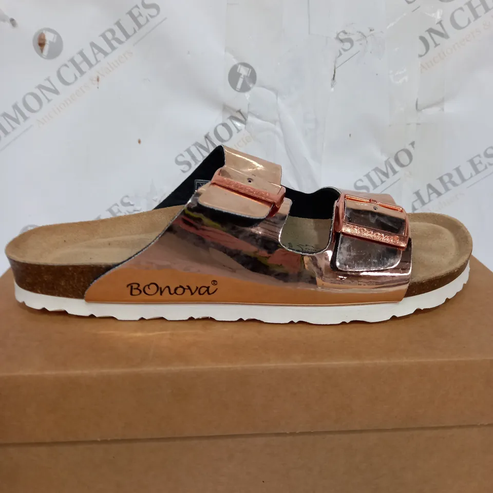BONOVA ROSE GOLD SANDALS SIZE 7