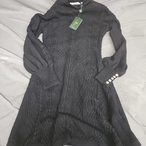 HOLLAND COOPER RACHEL MINI DRESS IN BLACK - LARGE