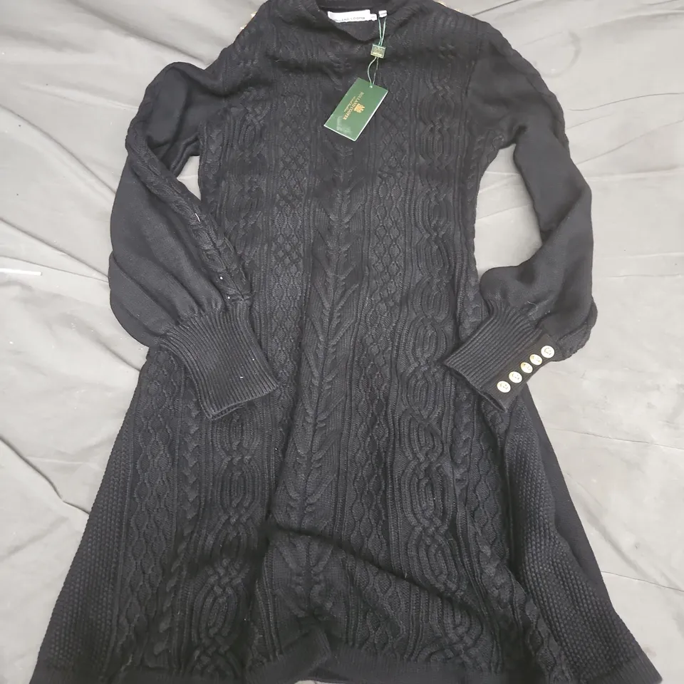 HOLLAND COOPER RACHEL MINI DRESS IN BLACK - LARGE