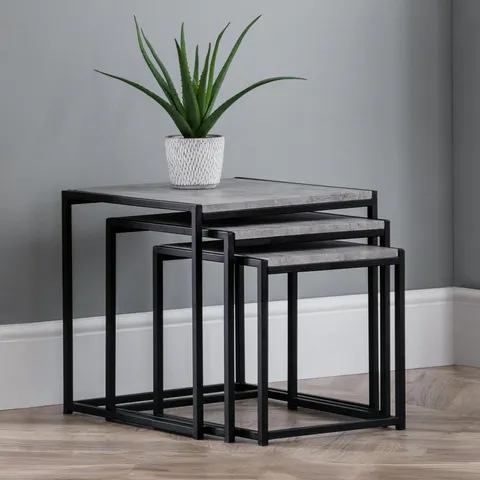 BOXED TABLE NEST STATEN CONCRETE NEST OF TABLES