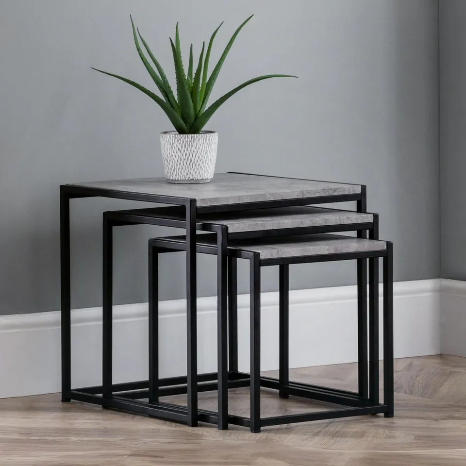 BOXED TABLE NEST STATEN CONCRETE NEST OF TABLES