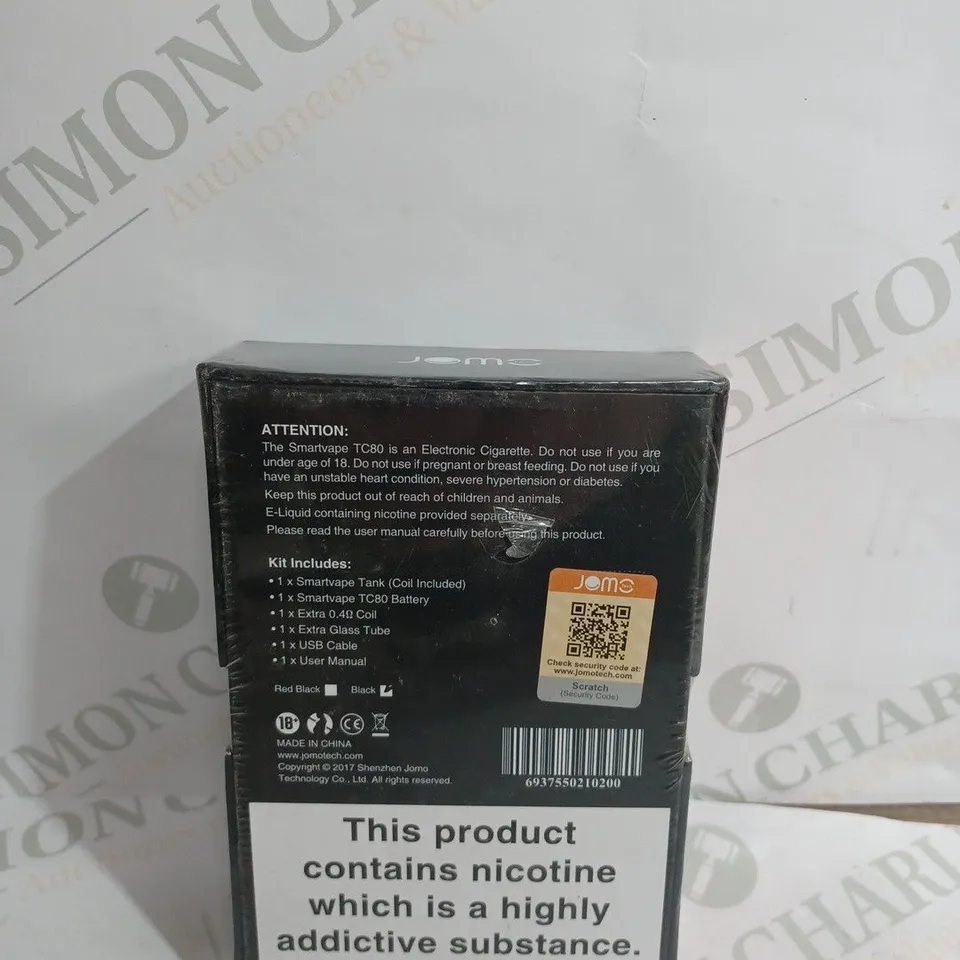 SEALED SMARTVAPE TC80 BOX MOD WITH 2200MAH BATTERY ELECTRONIC CIGARETTE VAPE KIT IN BLACK
