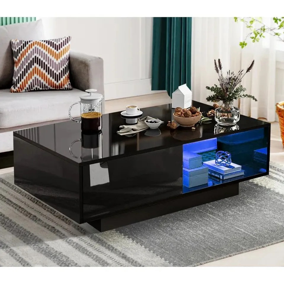 BOXED AMANCIA FLOOR SHELF COFFEE TABLE (1 BOX)