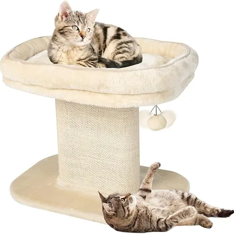 BOXED COSTWAY MODERN CAT TREE TOWER PLUSH PERCH AND SISAL SCRATCHING PLATE