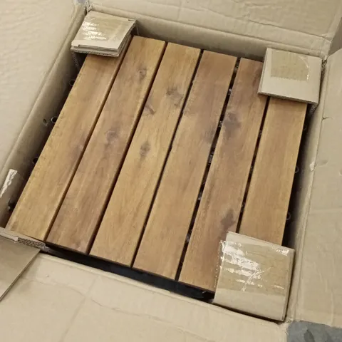 BOXED PACK OF 27 WOOD FLOORING TILES