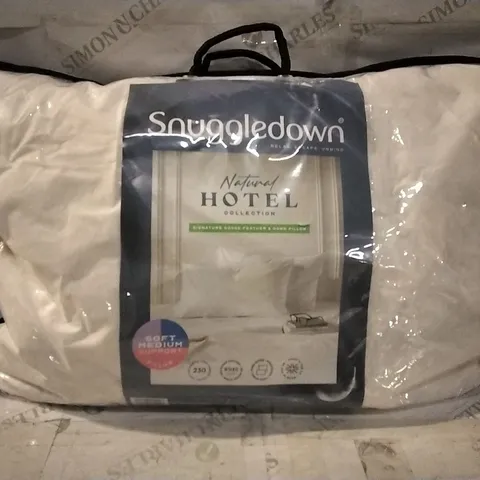 BAGGED SNUGGLEDOWN SIGNATURE GOOSE FEATHER AND DOWN PILLOW