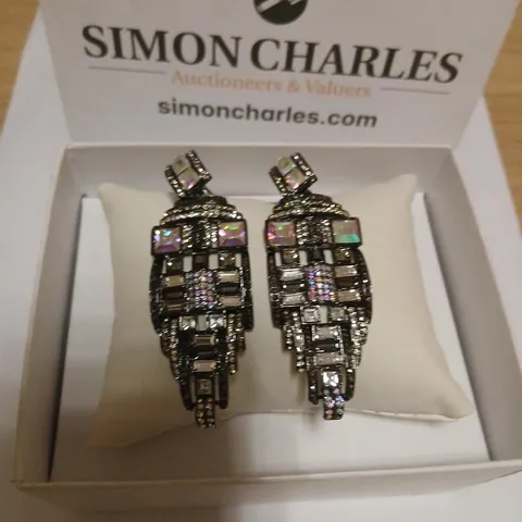 BUTLER & WILSON ART DECO DROP EARRINGS 