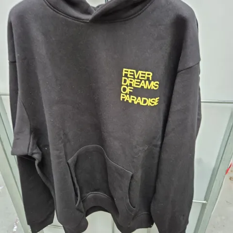 ROSE LONDON BLACK HOODIE β FEVER DREAMS OF PARADISE GRAPHIC (MEDIUM)