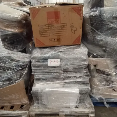 PALLET OF ASSORTED INCOMPLETE DESIGNER DINING CHAIR PARTS AND PIECES