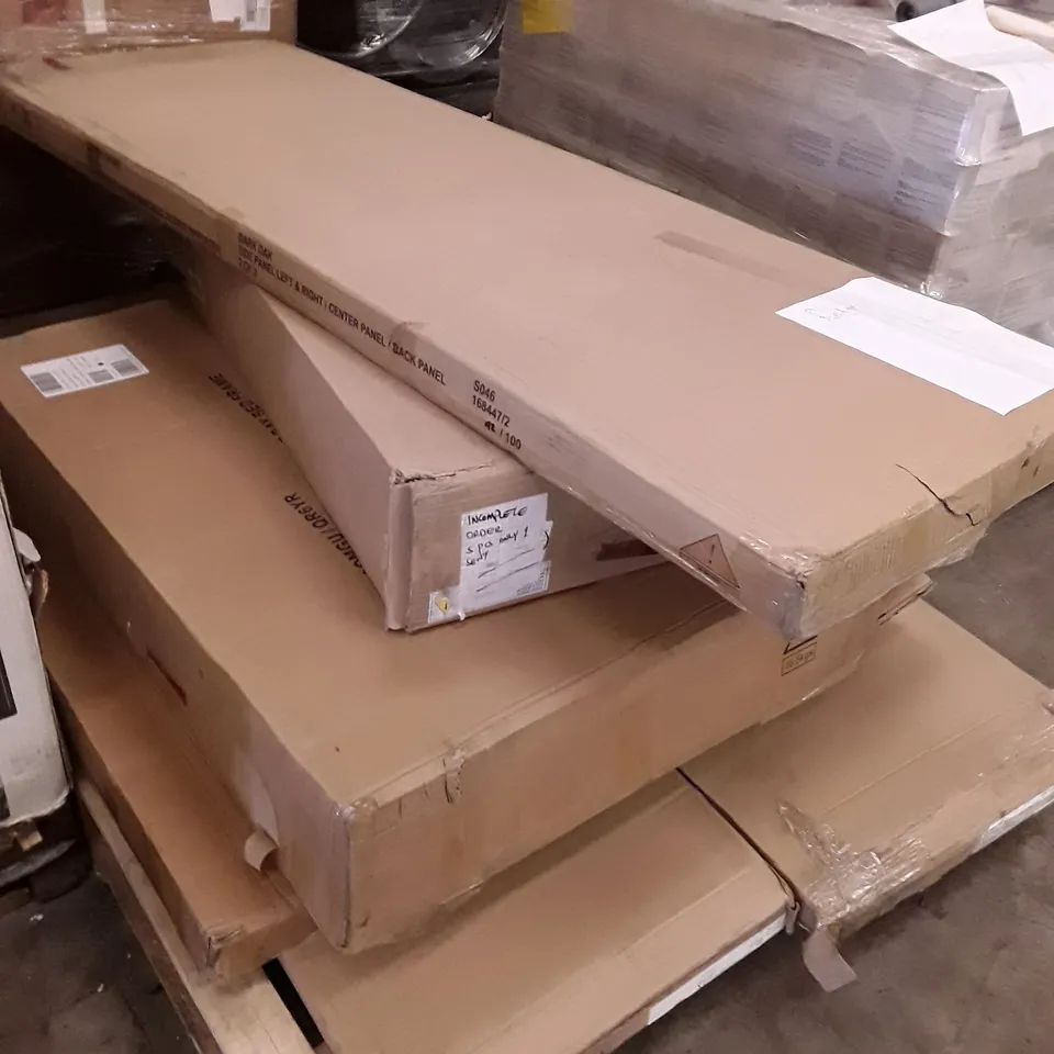 PALLET OF ASSORTED FLATPACK FURNITURE PARTS