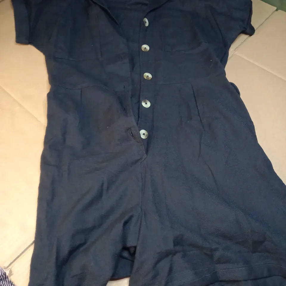 DESIGNER BLACK LINEN STYLE PLAYSUIT 