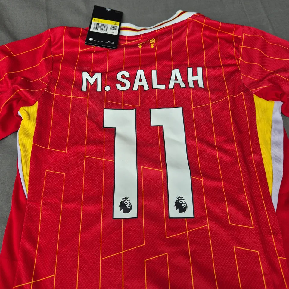 LIVERPOOL FC HOME SHIRT AND SHORTS - M.SALAH 10 - SIZE 22