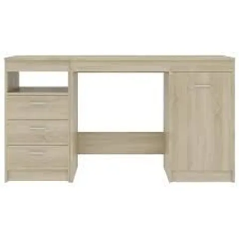 BOXED VIDAXL FRENCH DESK WITH 3 DRAWERS - OAK/NATURAL (1 BOX)