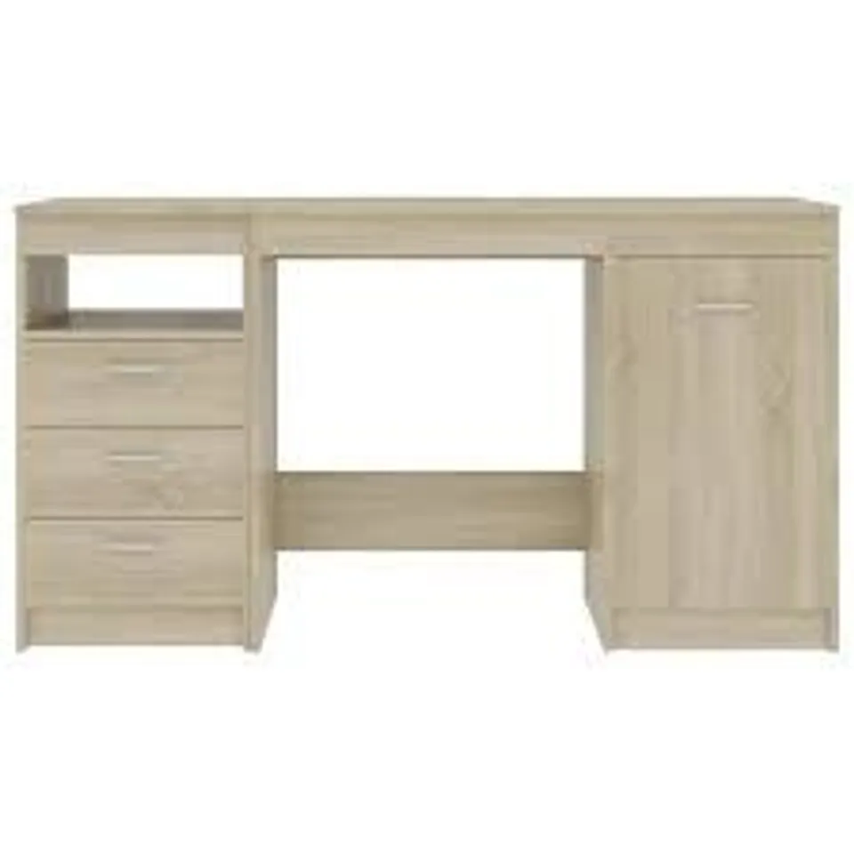BOXED VIDAXL FRENCH DESK WITH 3 DRAWERS - OAK/NATURAL (1 BOX)