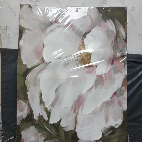 BOXED FLOWER PRINTED CANVAS 