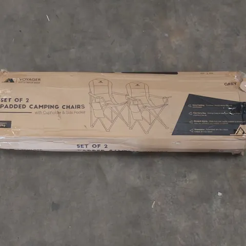 BOXED SET OF 2 VOYAGER PADDED CAMPING CHAIRS