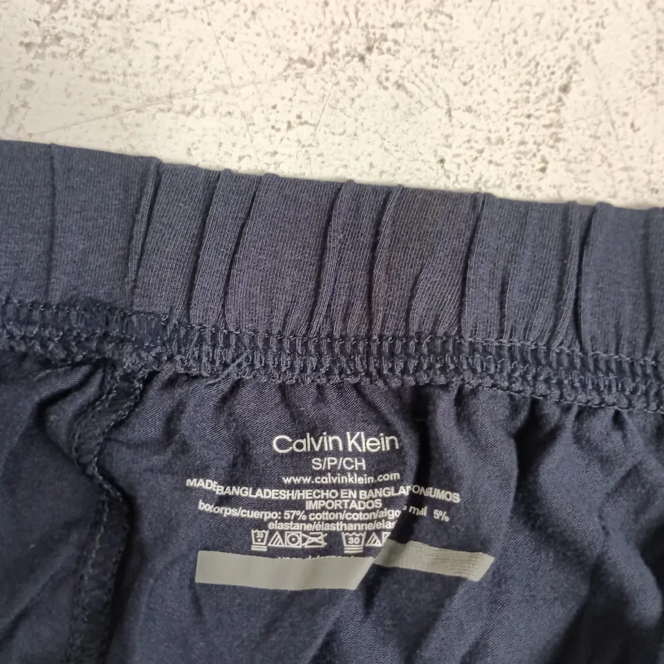 CALVIN KLEIN NAVY TROUSERS – SIZE S/P/CH (ELASTICATED WAIST) 