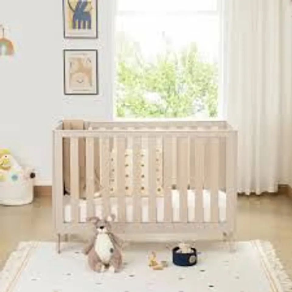 BOXED BABYMORE DANTE MINI COT BED - CASHMERE (1 BOX)