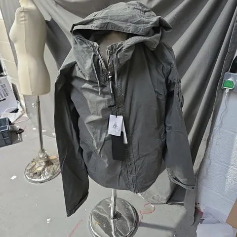 C.P. COMPANY OUTERWEAR JACKET – MEN'S LARGE, GREY MICROREPS PEACHED