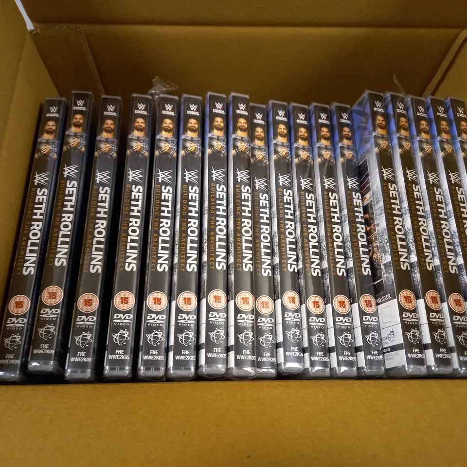 LOT OF APPROXIMATELY 18 'SETH ROLLINS BUILDING THE ARCHITECT DISC 1' DVDS