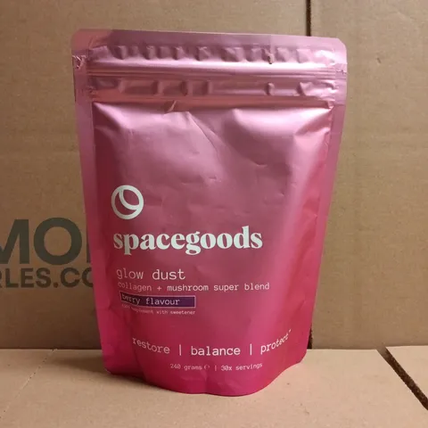 SPACEGOODS GLOW DUST COLLAGEN + MUSHROOM SUPER BLEND - BERRY FLAVOUR (240G)