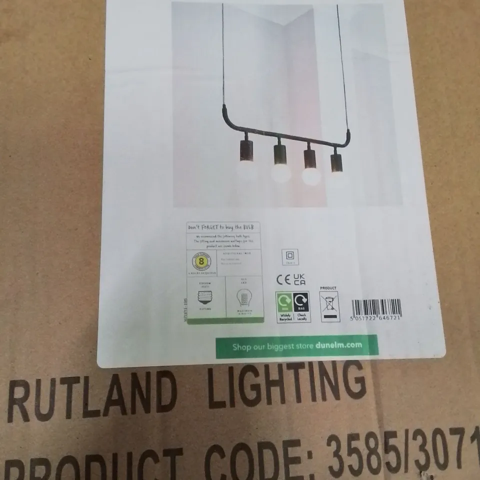 BOXED BRADFORD CEILING FITTING MATT BLACK 