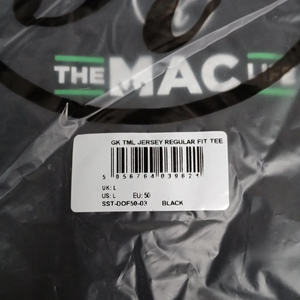 BAGGED GYM KING TML JERSEY REGULAR FIT TEE – BLACK - UK L