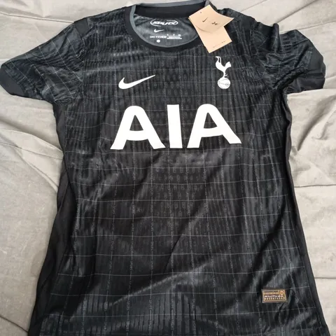 TOTTENHAM HOTSPUR FOOTBALL SHIRT – BLACK AWAY KIT WITH AIA SPONSOR, NIKE DRI-FIT - SMALL