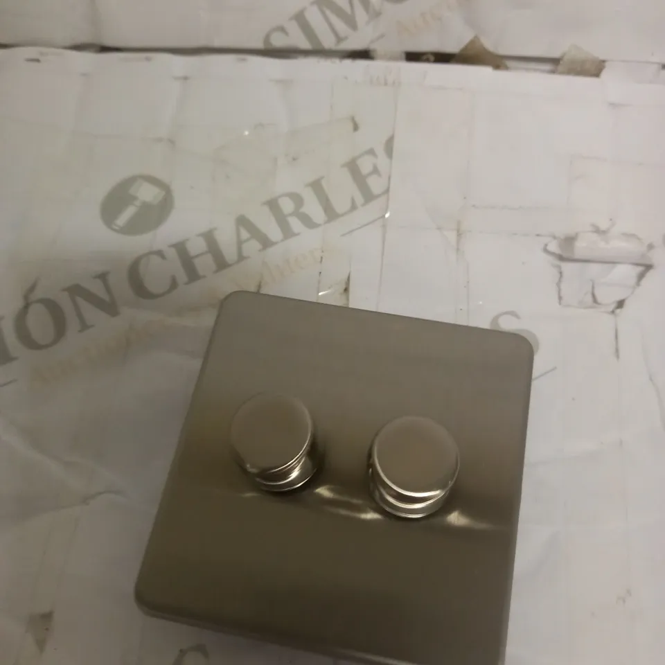 KNIGHTSBRIDGE SF2182BC 2G DIMMER, BRUSHED CHROME