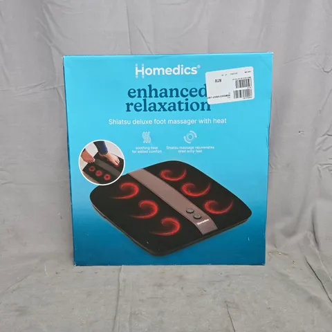 BOXED HOMEDICS SHIATSU DELUXE FOOT MASSAGER WITH HEAT