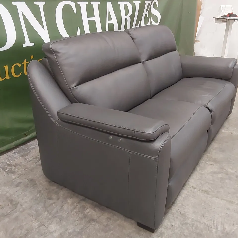QUALITY DESIGNER ITALIAN MADE AVILA LEATHER 3 SEATER ELECTRIC RECLINER SOFA 