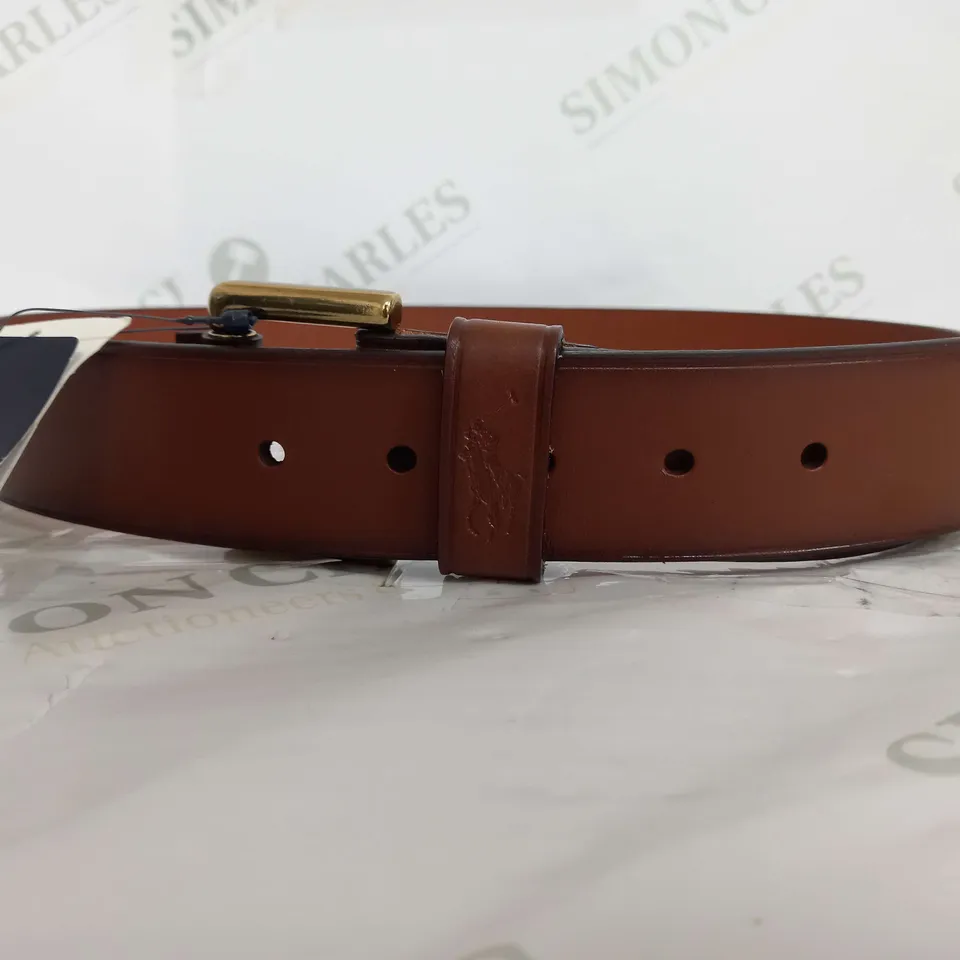 POLO RALPH LAUREN RYDER CUP BELT IN BROWN 