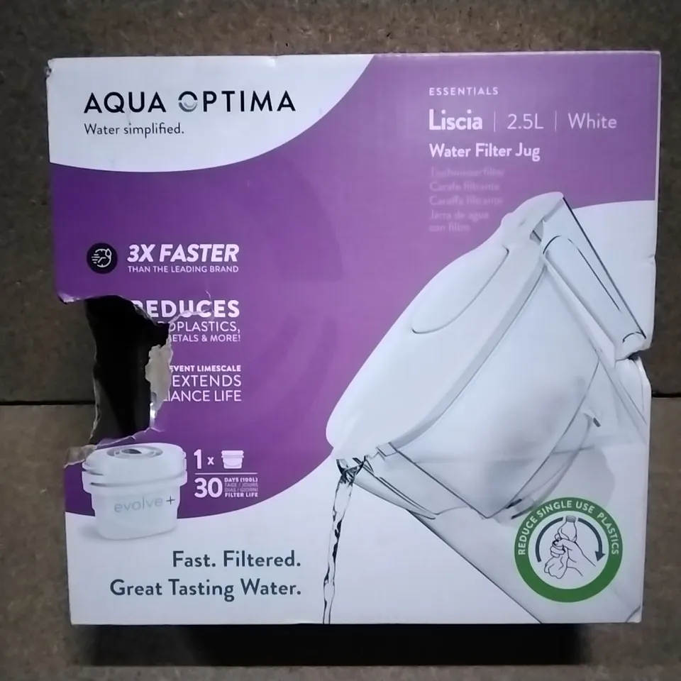 AQUA OPTIMA LISCIA 2.5L WHITE WATER FILTER JUG