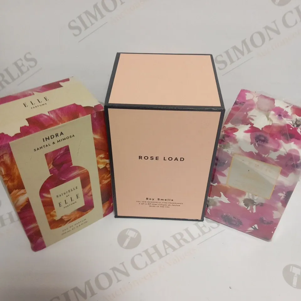 APPROXIMATELY 10 ASSORTED FRAGRANCES TO INCLUDE; AERIN, ROSE LOAD AND ELLE