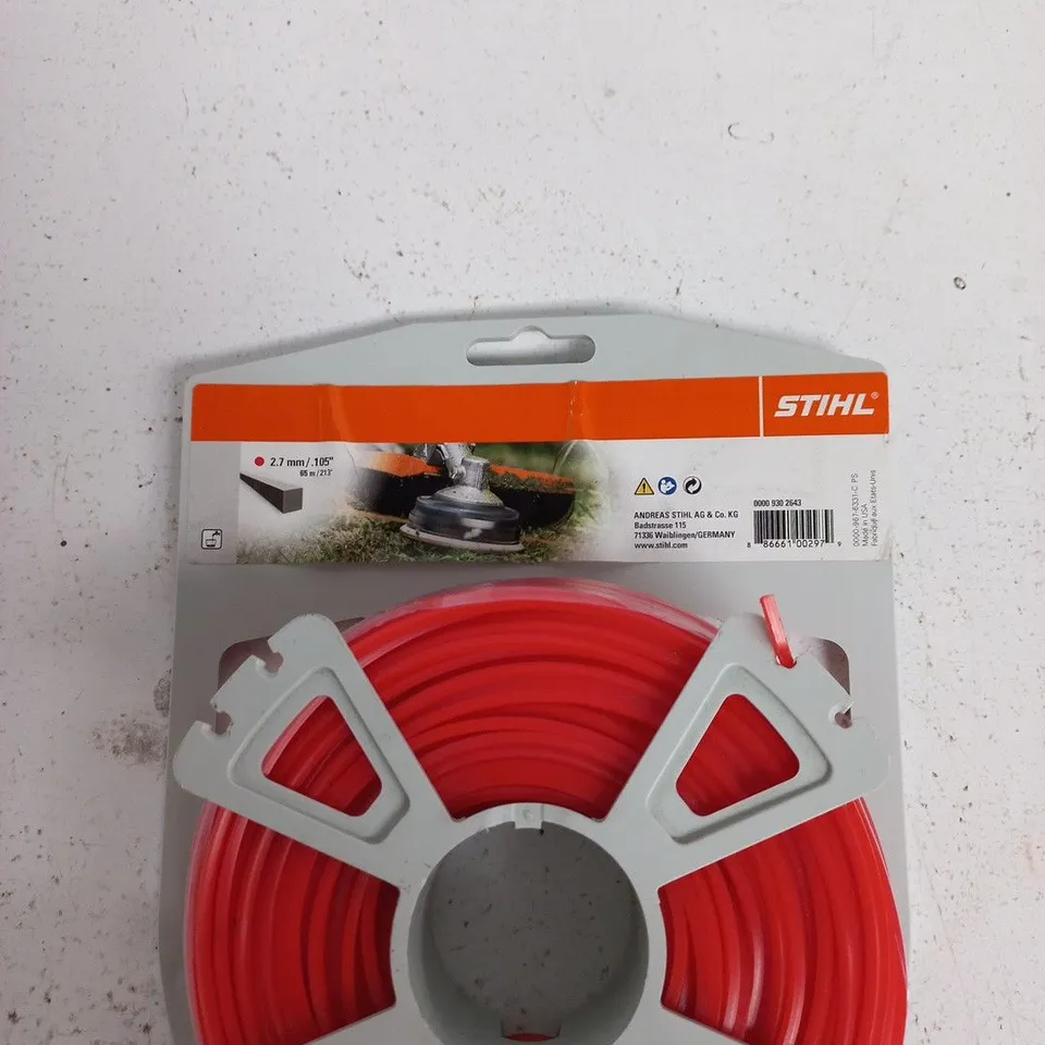 STIHL TRIMMER LINE – 2.7 MM (0.105 IN) RED, 65 M SPOOL