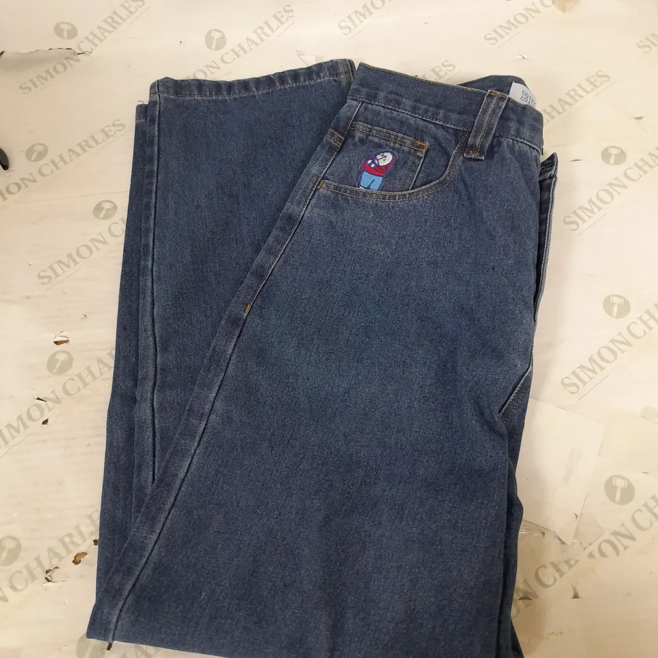 BIG BOY TAPERED LEG JEANS IN DARK BLUE SIZE M